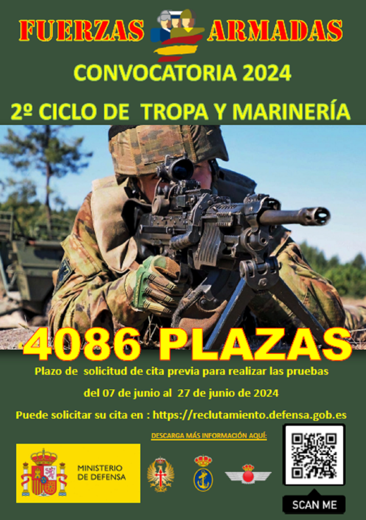 M&aacute;s de 4.000 plazas en la segunda convocatoria para tropa en las Fuerzas Armadas | Imagen 1