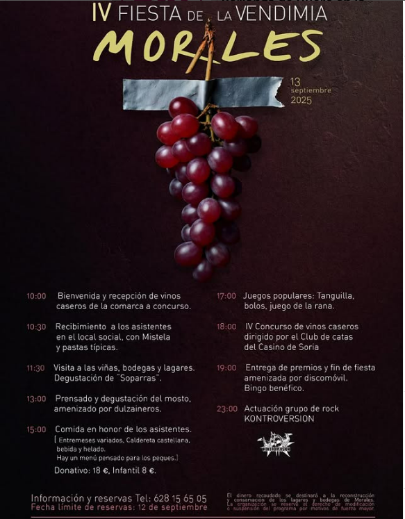 Morales celebra este sábado su IV Fiesta de la Vendimia con un completo programa benéfico | Imagen 1