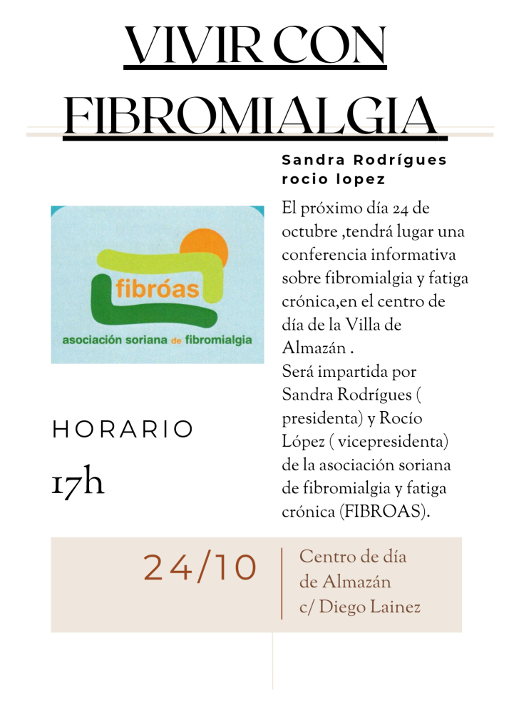 Este jueves, charla sobre fibromialgia en Almaz&aacute;n | Imagen 1