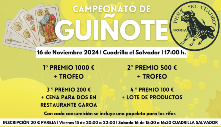 La pe&ntilde;a El Cuadro organiza un campeonato de gui&ntilde;ote con premios de hasta 1.000&amp;euro;  | Imagen 1