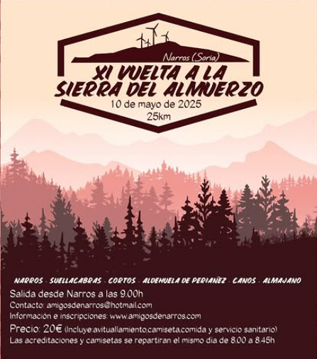 Narros se prepara para acoger a cientos de senderistas en la XI Vuelta a la Sierra del Almuerzo | Imagen 1