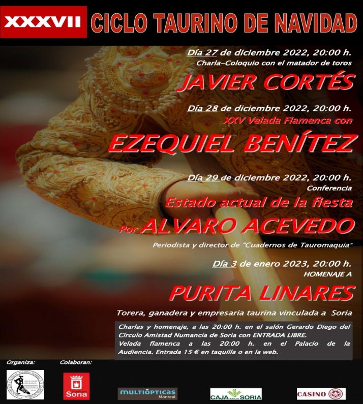 Tauromaquia y Flamenco se unen estas Navidades en Soria con el XXXVII Ciclo Taurino | Imagen 1