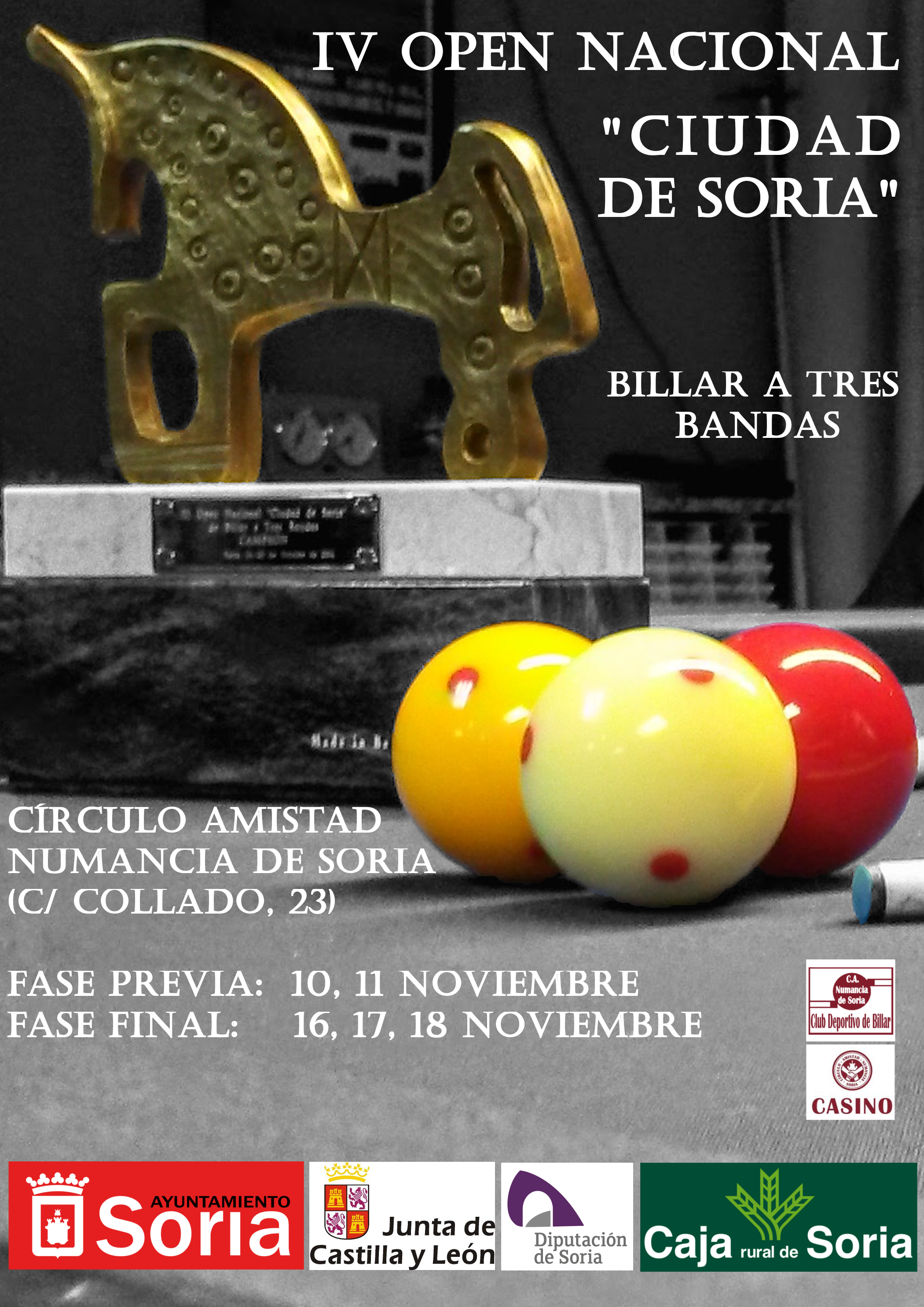 Un caballito de Soria, en juego, en el IV Open Nacional de billar a tres bandas | Imagen 1