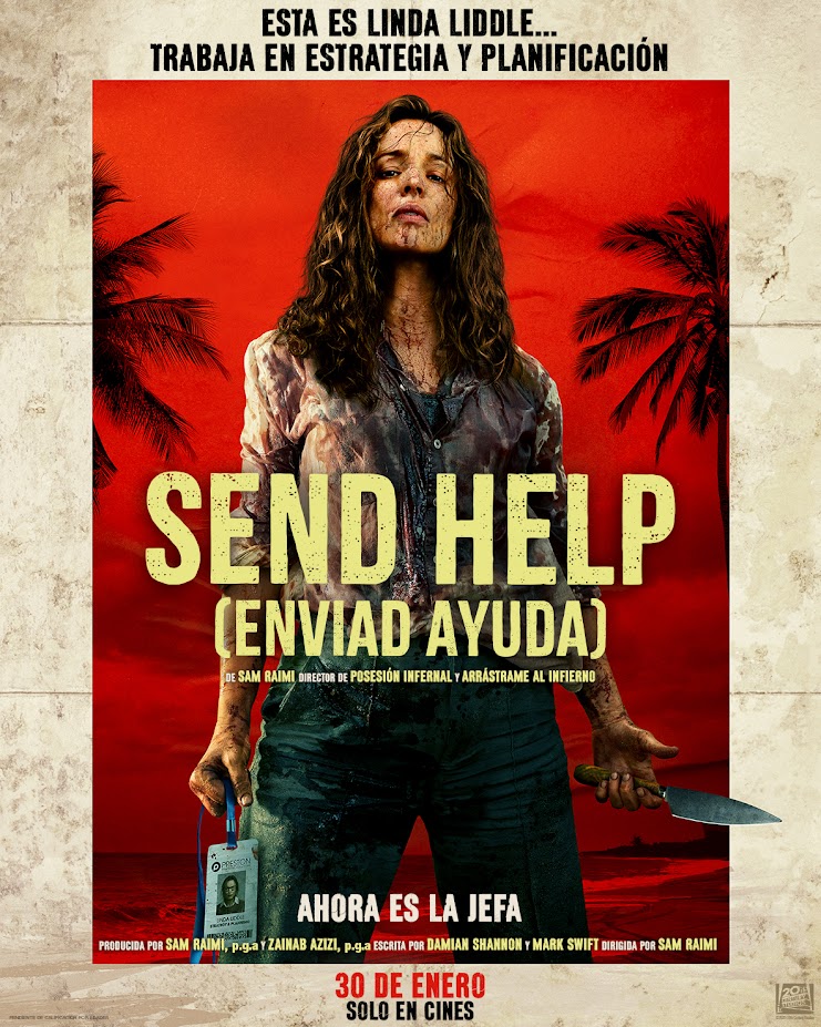 Cartel de Send Help (Enviad ayuda)